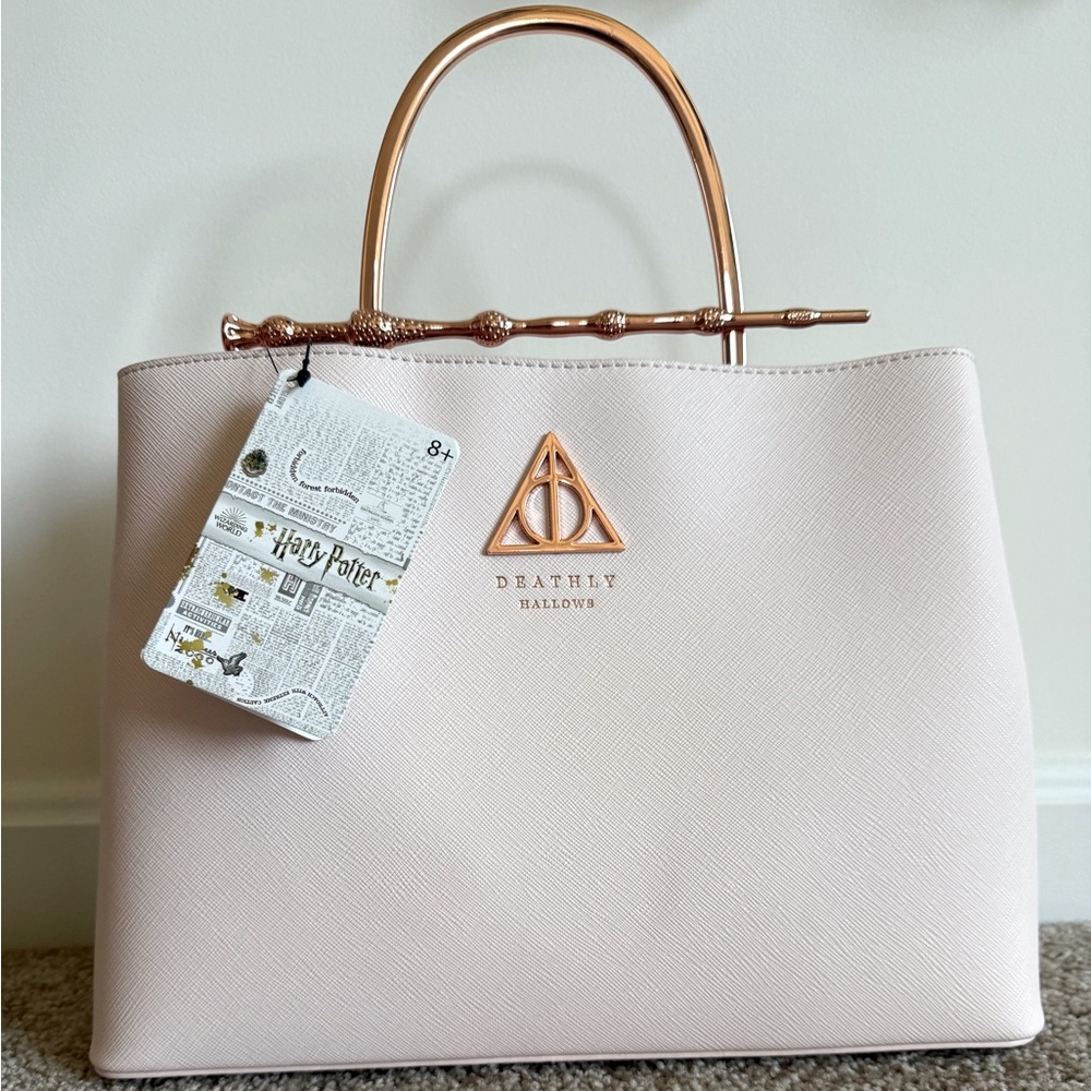 NWT Loungefly Harry Potter Deathly Hallows Handbag –BoxLunch Exclusive Rose Gold
